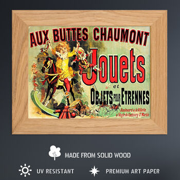 Aux Buttes Chaumont Monica Apartment Friends Oak Wood Framed Print, 4 of 4
