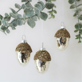 Cluster Of Hanging Acorn Decorations, 2 of 4