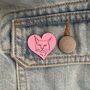 Custom Pet Portrait Enamel Pin, Engraved Line Art, thumbnail 5 of 7