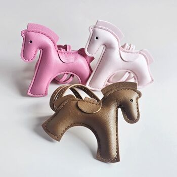 Faux Leather Pony Bag Charm, 3 of 3