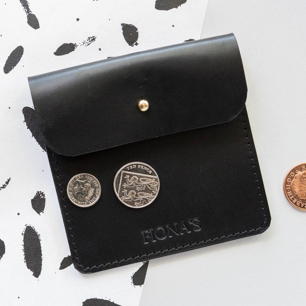 personalised handmade leather coin purse by williams handmade | 0