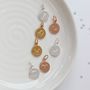 Zodiac Disc Charms In Silver, Rose Gold Or Gold Vermeil, thumbnail 1 of 5