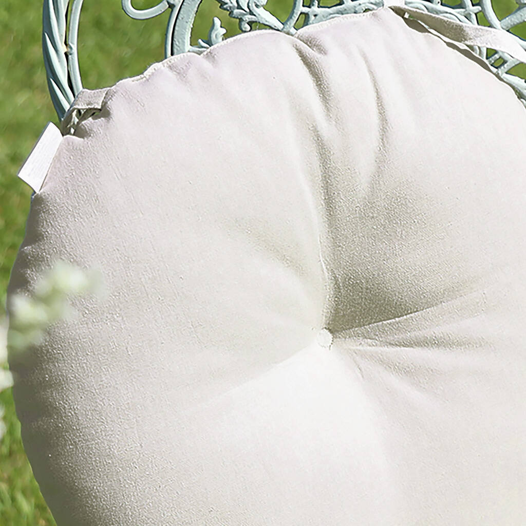 Traditional Round Grey Garden Seat Pads By Dibor