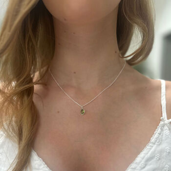 Peridot And Silver Necklace, 3 of 3