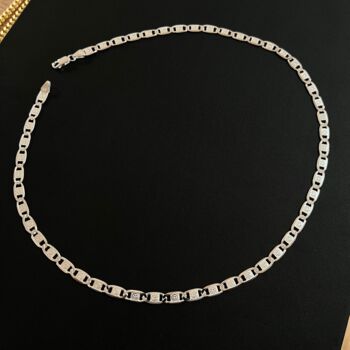925 Sterling Silver Smile Chain Necklace For Men, 4 of 6