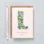 Personalised Liberty Welly Retirement Card, thumbnail 2 of 4