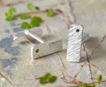 Tourmaline Cufflinks In Sterling Silver, 3 of 3