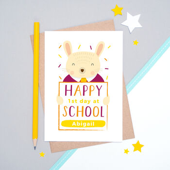 Personalised First Day At School Card, 3 of 9