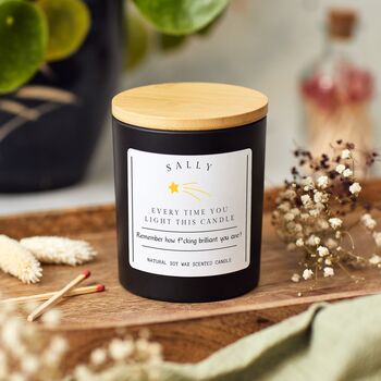 Remember How Brilliant You Are Personalised Candle, Proud Of You, Well Done Gift, 6 of 10