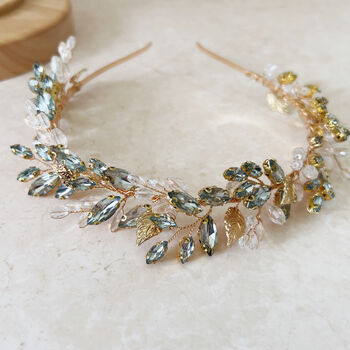 Pale Green Crystal Tiara, 5 of 6