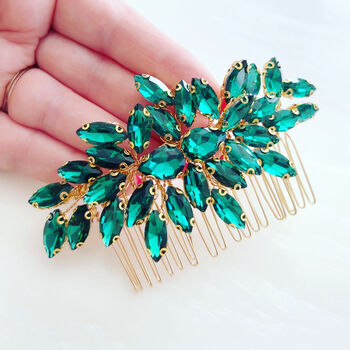 Emerald Green Hair Comb, 2 of 5