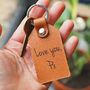 Personalised Birthday Year Leather Key Fob, thumbnail 2 of 6
