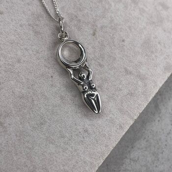 Sterling Silver I Am Moon Goddess Necklace, 6 of 9