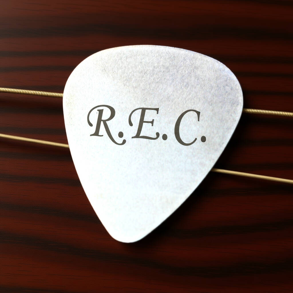 Personalised Initials Stainless Steel Plectrum Gift, 1 of 7