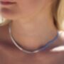 Freya Set Silver Plated Herringbone Necklace + Bracelet, thumbnail 5 of 12