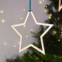 Wooden Star Craft Christmas Decoration, thumbnail 2 of 2