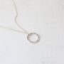 Personalised Silver Circle Necklace, thumbnail 6 of 6