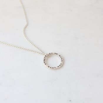 Personalised Silver Circle Necklace, 6 of 6