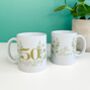 Mr And Mrs Personalised Golden Wedding Anniversary Mugs, thumbnail 4 of 4