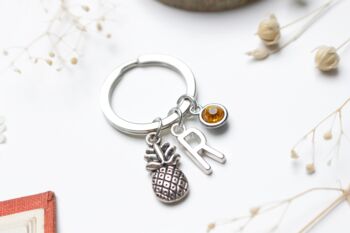 Personalised Pineapple Keyring Friendship Keyring. Fertility Gift, 3 of 8
