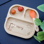 Personalised Dinosaur Bamboo Suction Plate And Spoon, thumbnail 2 of 8