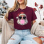 Retro Bubblegum Santa Christmas T Shirt, thumbnail 3 of 8