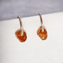 9ct Gold Rough Citrine Hoops, thumbnail 1 of 4