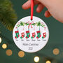 Personalised Christmas Stocking Ceramic Tree Bauble, thumbnail 2 of 6