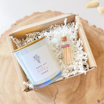 Floral Birthday Candle – Personalised Gift For Her, 7 of 10