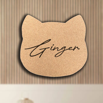 Customised Cat Name Face Pin Board | Cork Board, 3 of 5