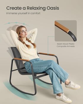 Three Piece Garden Rocking Chair Set, 3 of 6