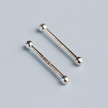 Sterling Silver Tiny Ball Stud Earrings, 3 of 5
