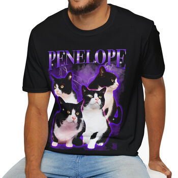 Custom Pet Portrait T Shirt Vintage 90's Style, 7 of 7
