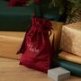 Personalised Small Script Velvet Gift Bag, thumbnail 3 of 4