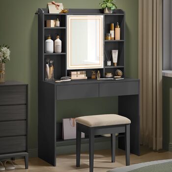 Dressing Table Modern Vanity Desk With LED Lights, 2 of 12