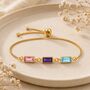 Personalised Create Your Own Baguette Cut Birthstones Bracelet, thumbnail 6 of 9