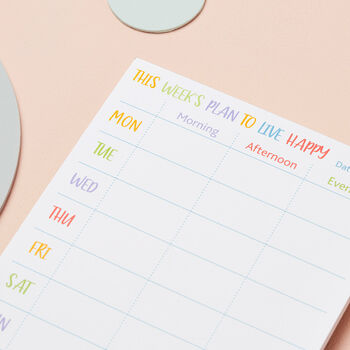 Live Happy Weekly Planner Notepad, 3 of 3