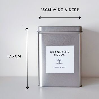 Personalised Garden Seed Storage Tin, 2 of 12