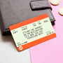 Personalised Train Ticket Wallet Keepsake, thumbnail 1 of 5