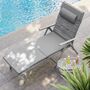Foldable Sun Lounger Thick Mattress Removable Pillow, thumbnail 1 of 12