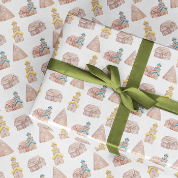 Gingerbread House Wrapping Paper Roll Or Folded, 3 of 3