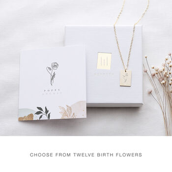Personalised August Birth Flower Necklace, 5 of 9