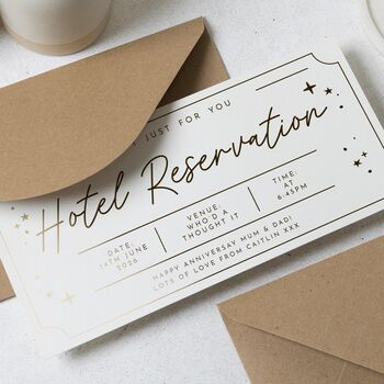 Personalised Hotel Stay Gift Voucher For Mum And Dad, 5 of 9