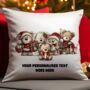 Personalised Christmas Teddy Bear Family Gift Cushion, thumbnail 6 of 11