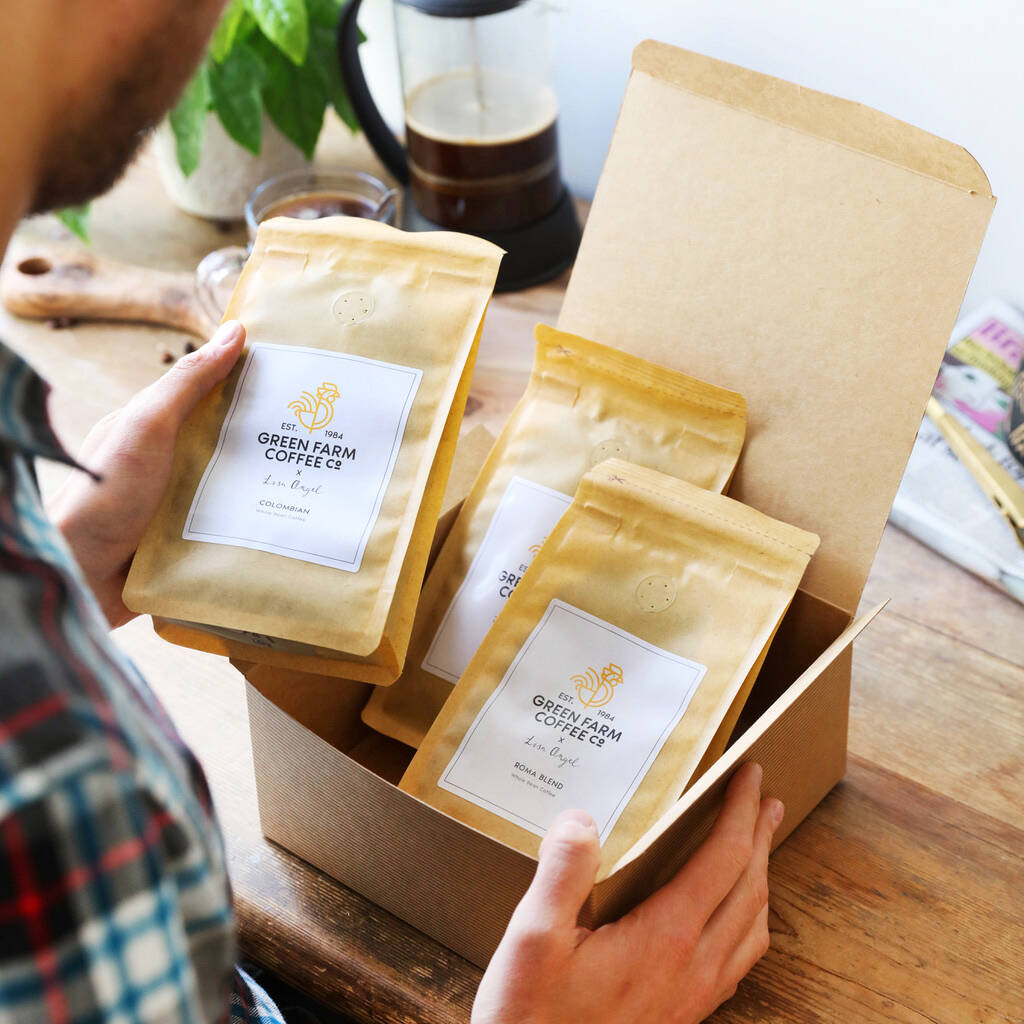 Personalised Whole Coffee Bean Selection Hamper By Lisa Angel