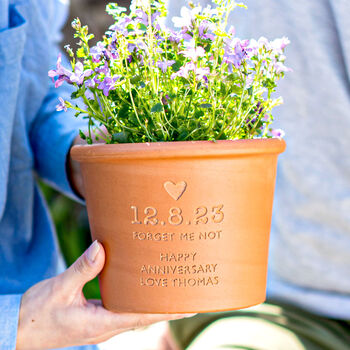 Personalised Forget Me Not Plant Pot, 2 of 5