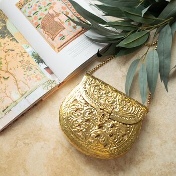 Leena Gold Brass Clutch, 4 of 5