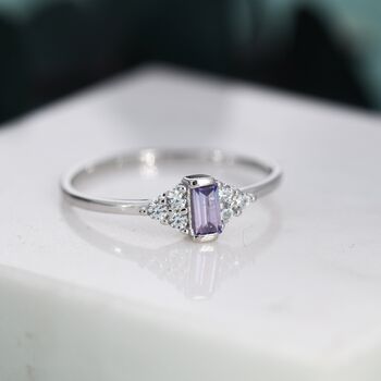 Vintage Inspired Lilac Purple Cz Ring, 2 of 12