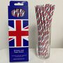 Union Jack Paper Straws Box Of 30 Straws, thumbnail 1 of 4