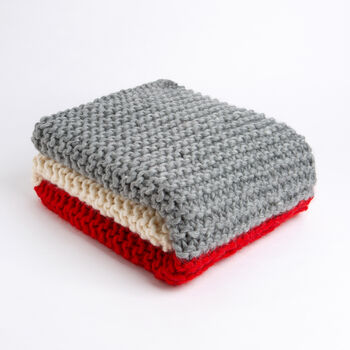 Christmas Blanket Beginner Knitting Kit, 6 of 10